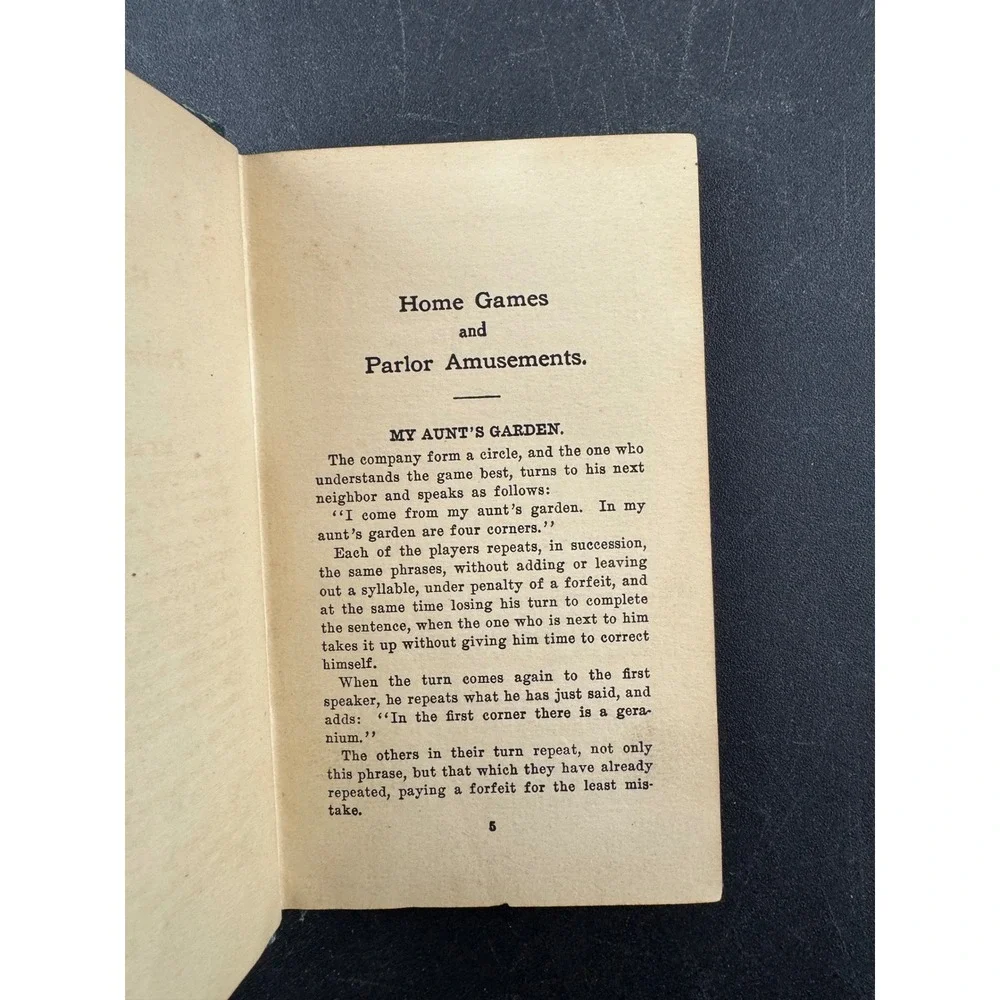 Home‎ Games and Parlor Amusements 1909 Montgomery Ward Book Vintage